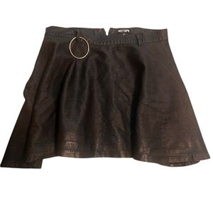 Hot Topic Black Skater Skirt with Metallic Ring Detail